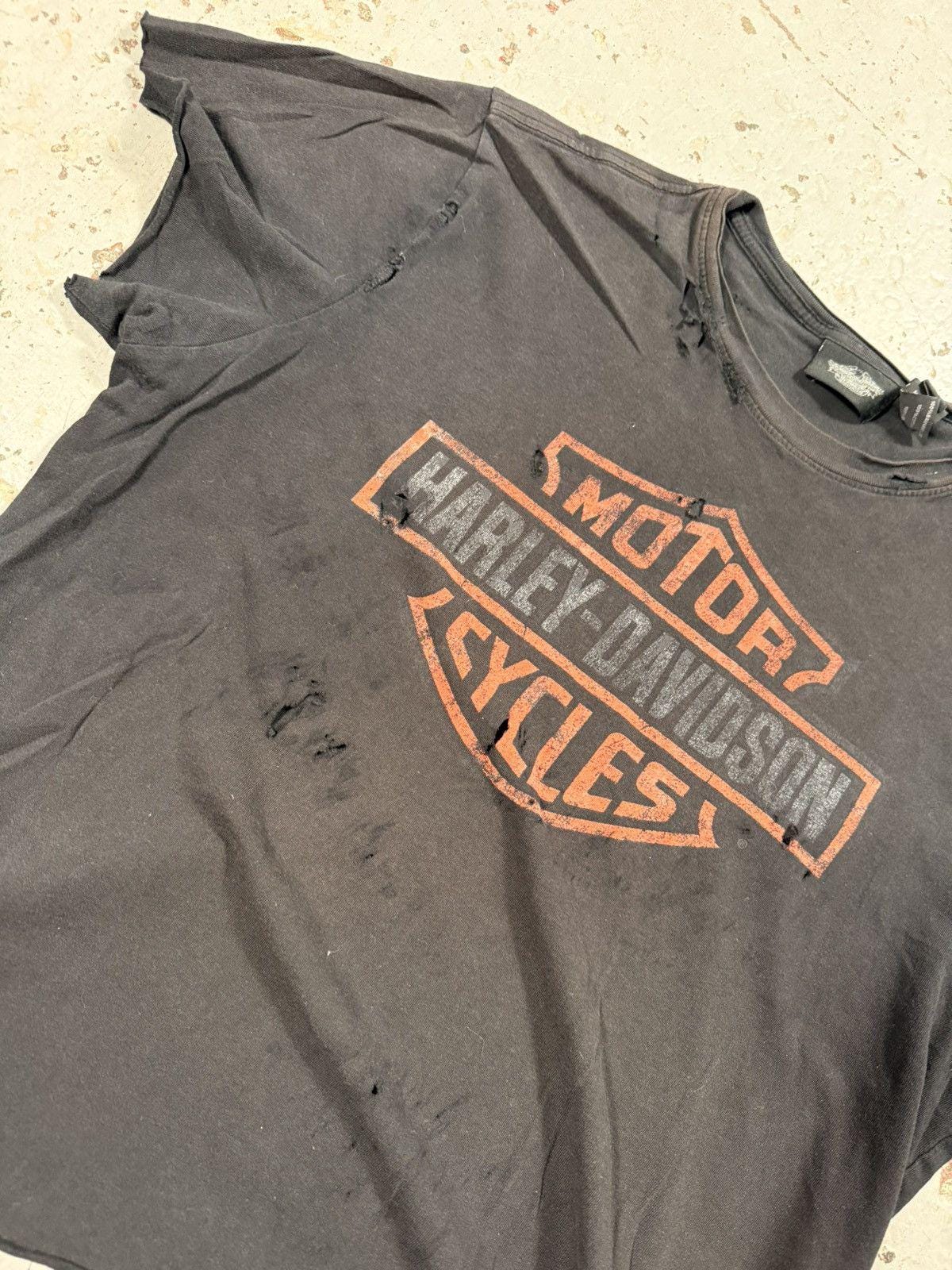 Vintage Cropped Thrashed Harley Tee