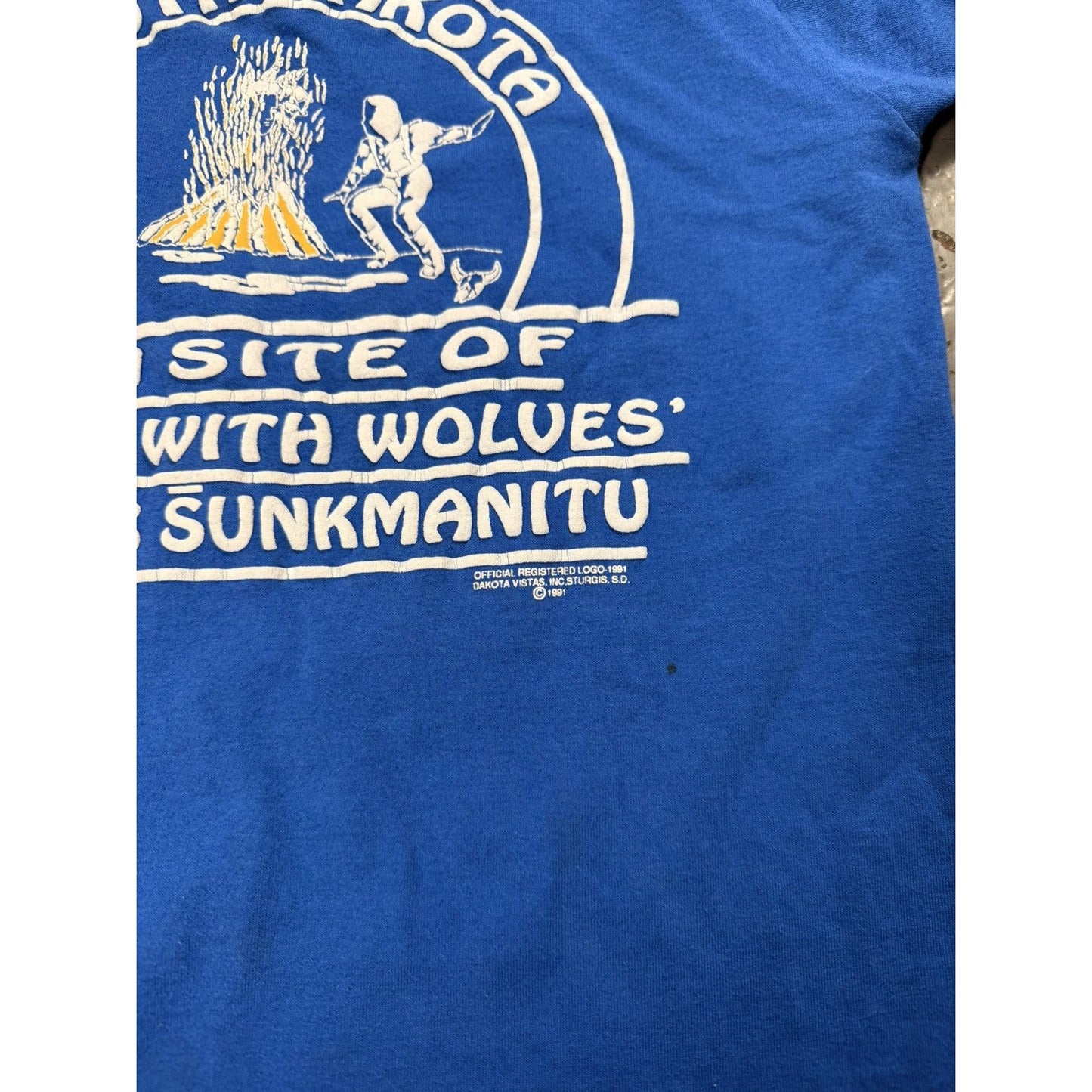 Vintage 70s Style 1991 South Dakota Single Stitch Baby Tee