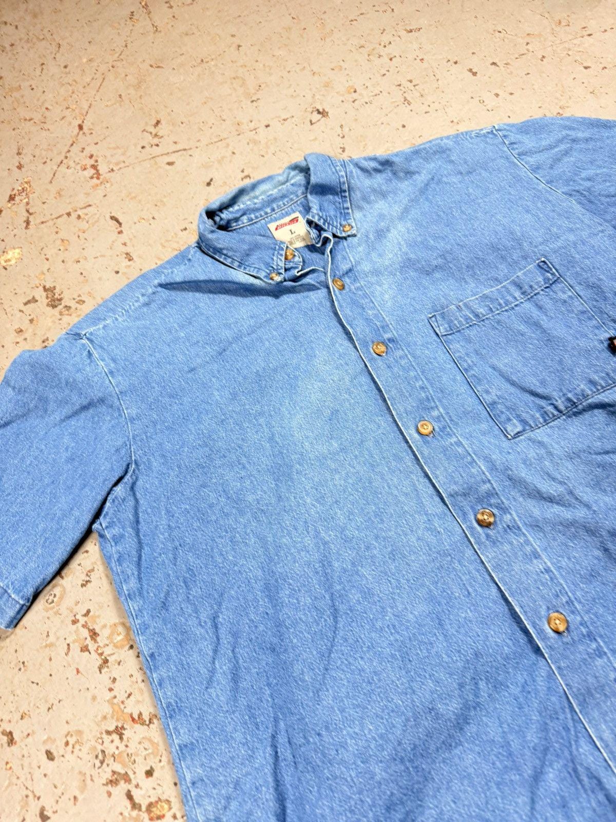 Vintage Dickies Western Button Up Denim Tee