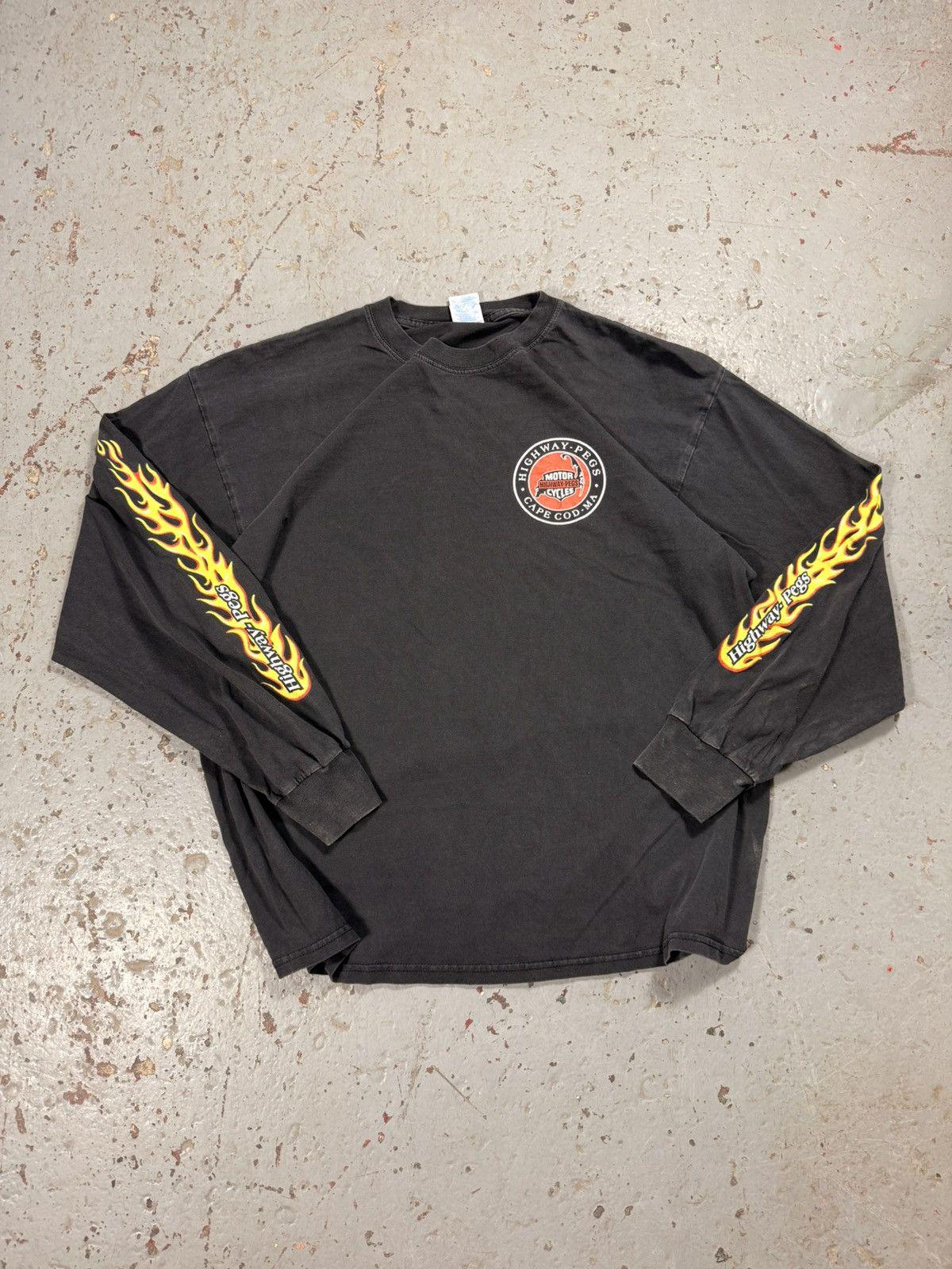 Vintage Harley Davidson V8 Flame Longsleeve Tee