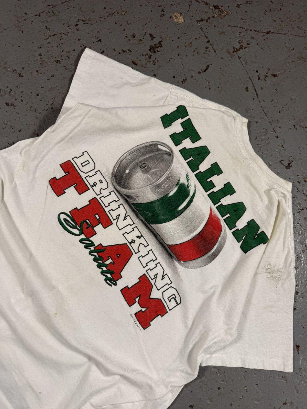 Vintage 1996 Distressed Official Italian Drinking Team Tee