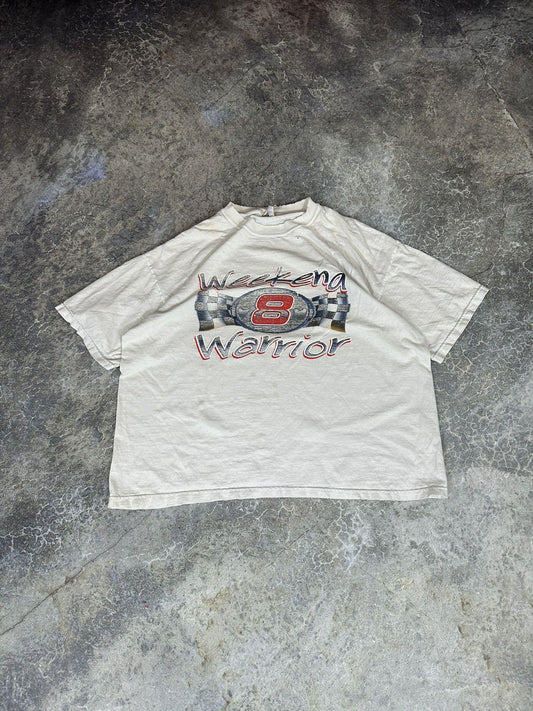 Vintage Cropped Distressed 8Ball Weekend Warrior Tee