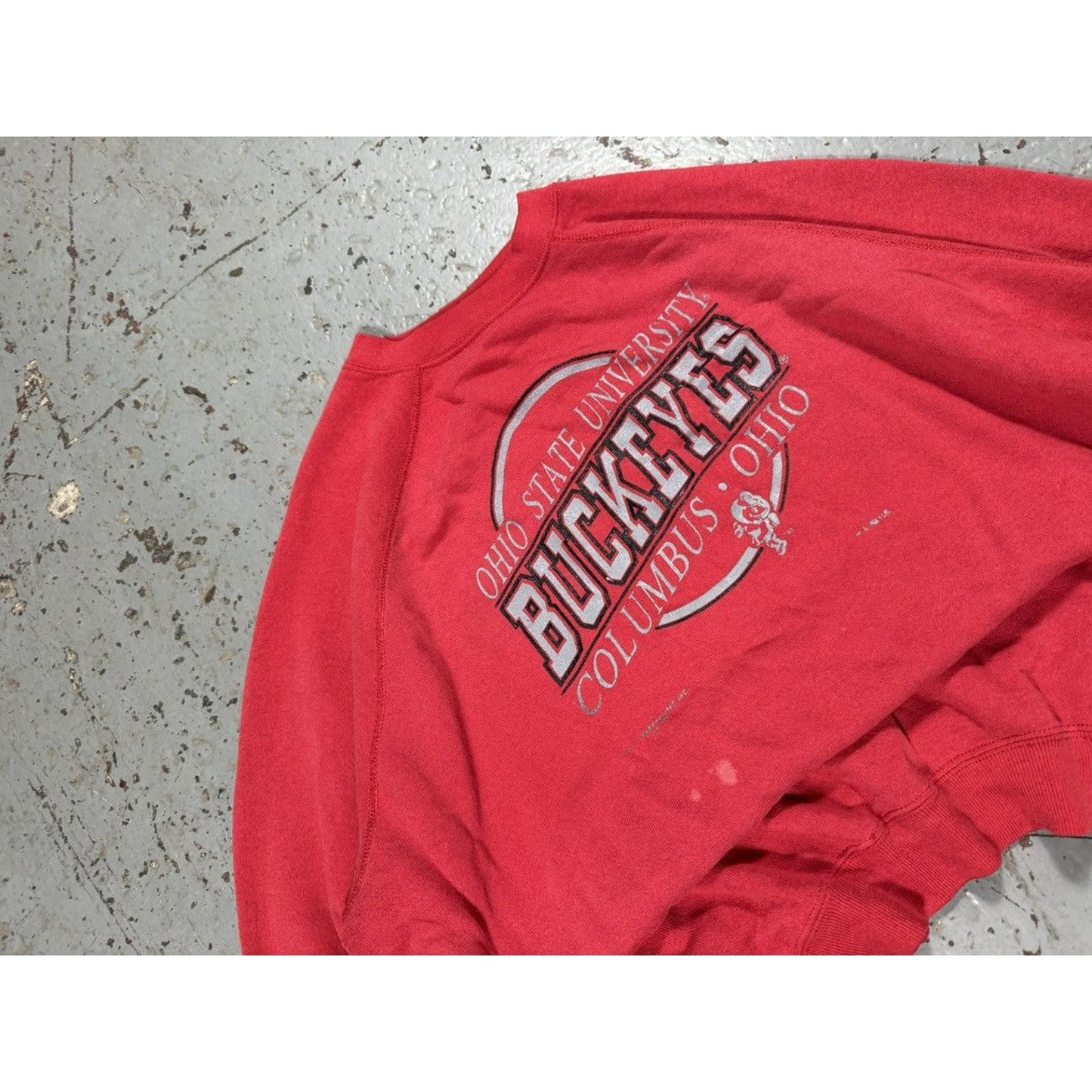 Vintage Distressed Sun Faded Ohio State Buckeyes Sweater