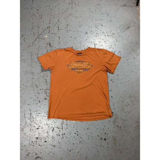 Vintage Burnt Orange Harley Davidson Black Diamond TEE