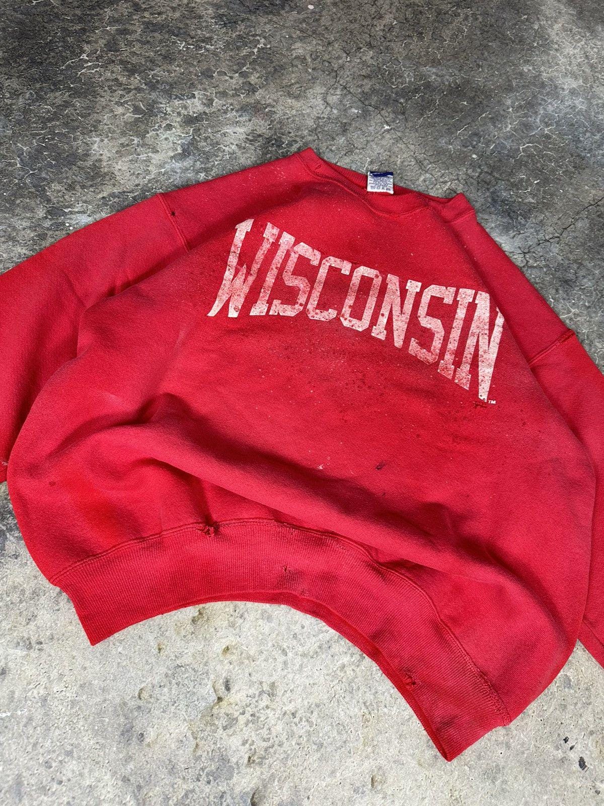 Vintage Thrashed Wisconsin Crewneck
