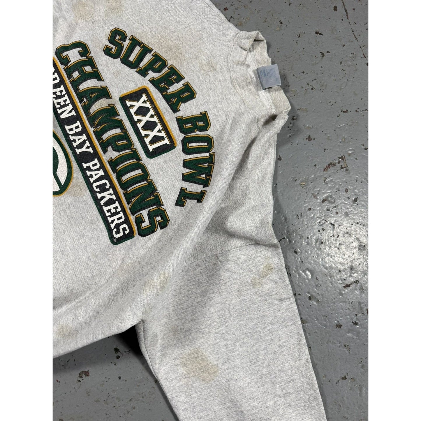 Vintage Lucky 7 Distressed Green Bay Packers Super B Sweater