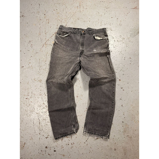 Vintage Ash Grey Faded Orange Tag Levi Jeans