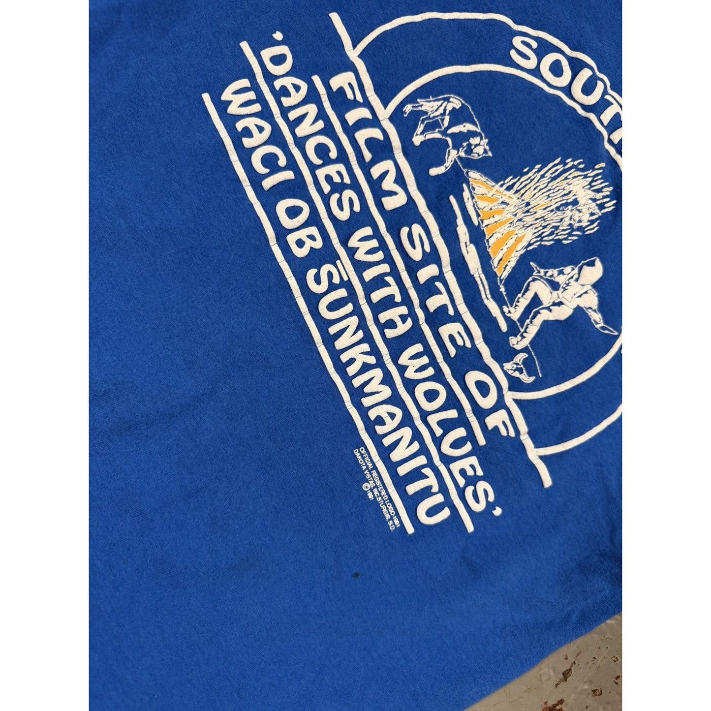 Vintage 70s Style 1991 South Dakota Single Stitch Baby Tee