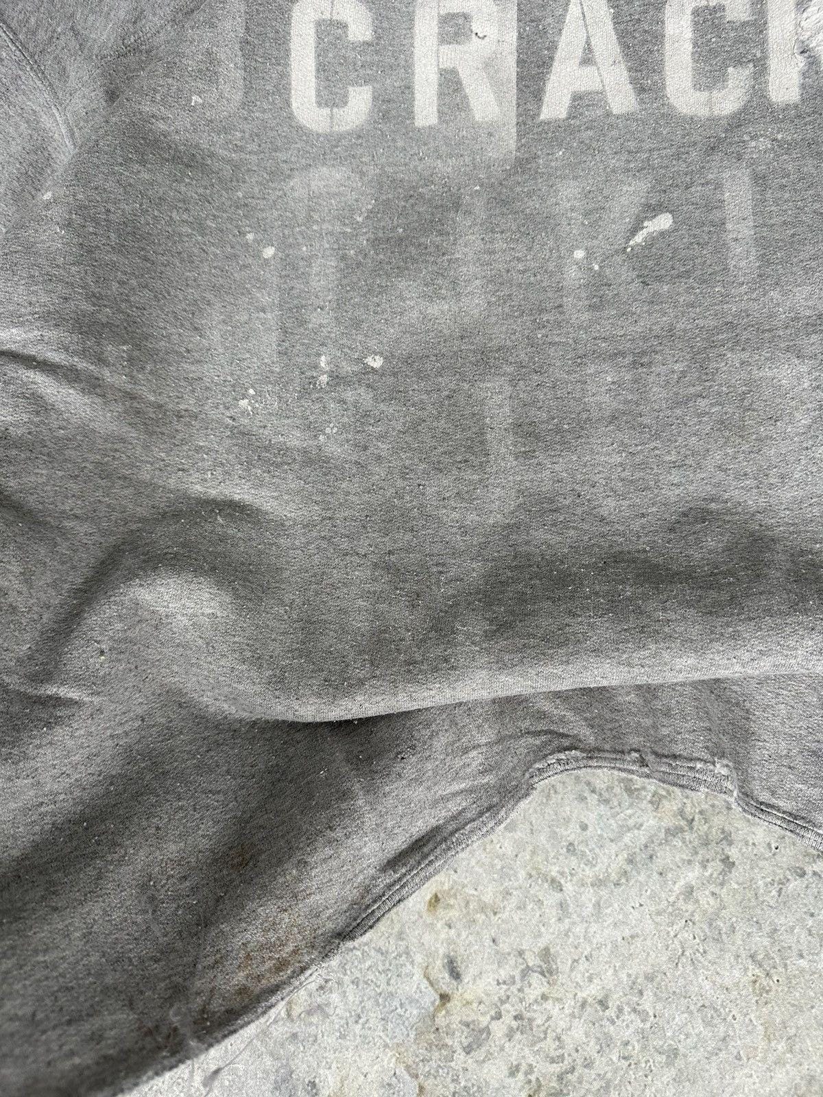 Vintage Thrashed Custom “CRACK” Starter Crewneck