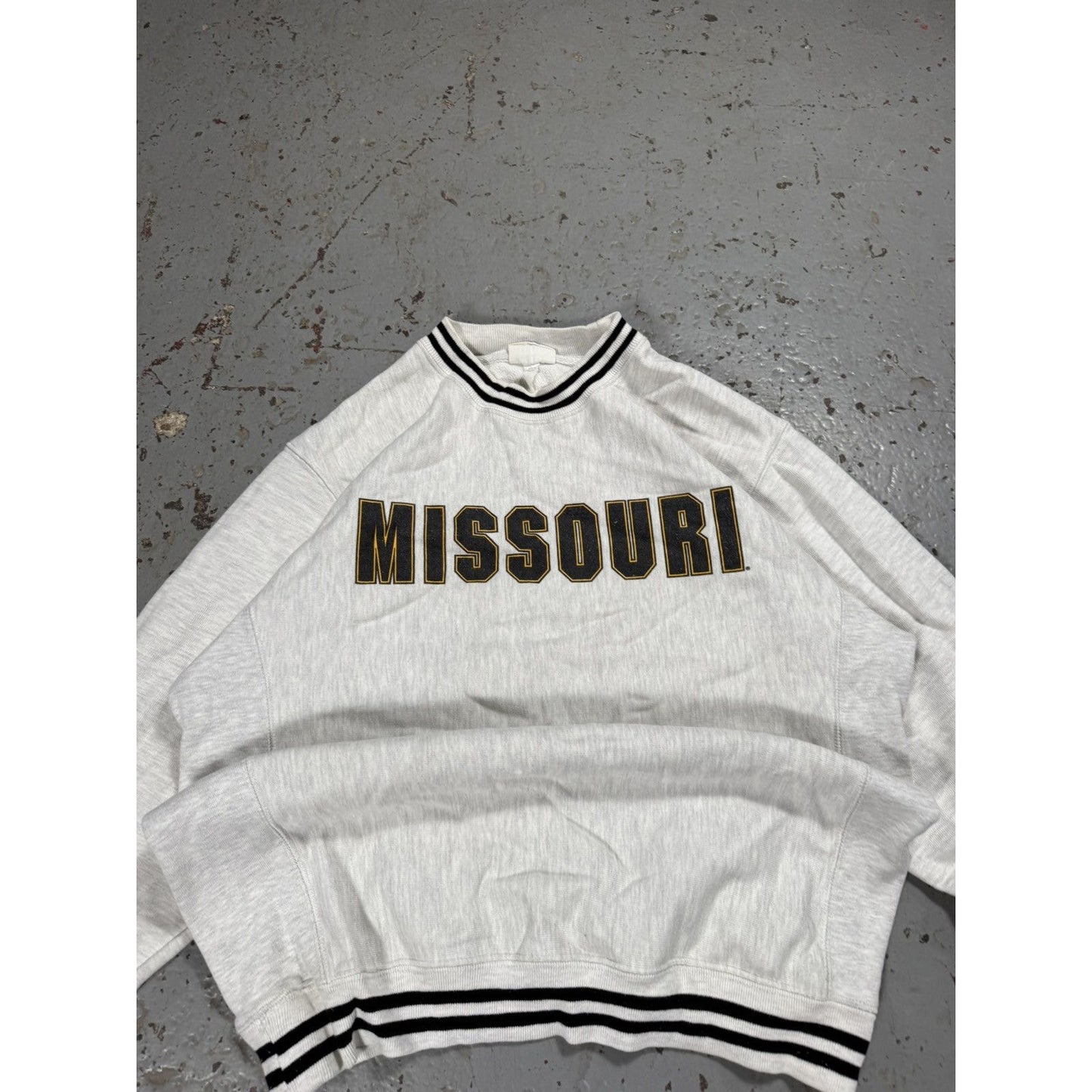 Vintage Sock Style Missouri College Sweatshirt