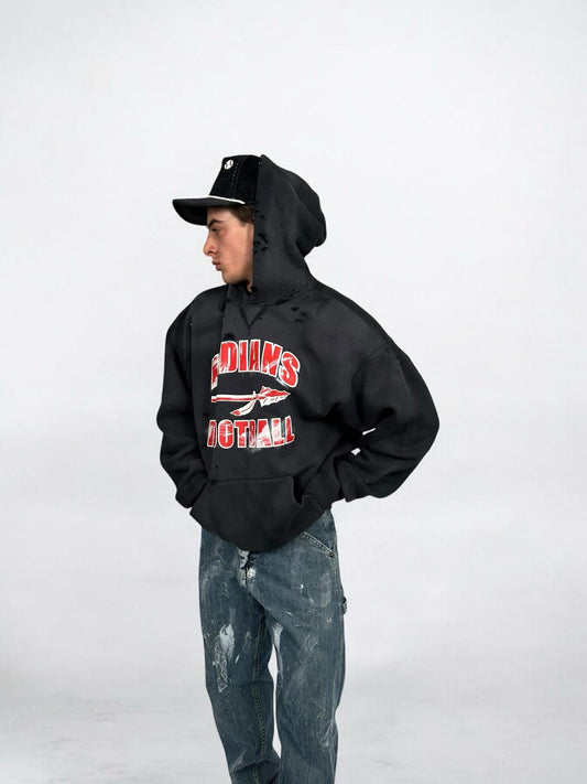 Vintage Sun Faded College Hoodie