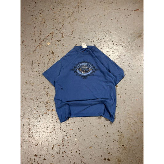 Vintage Harley Davidson Blue Neo Tribal Yee