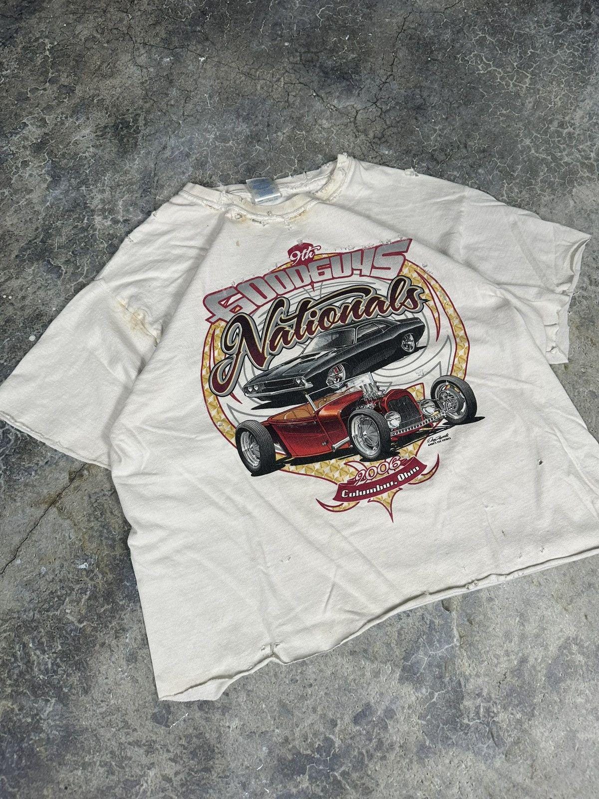 Vintage Thrashed Cropped Classic Cars Tee