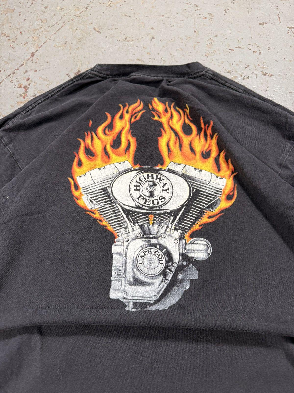 Vintage Harley Davidson V8 Flame Longsleeve Tee