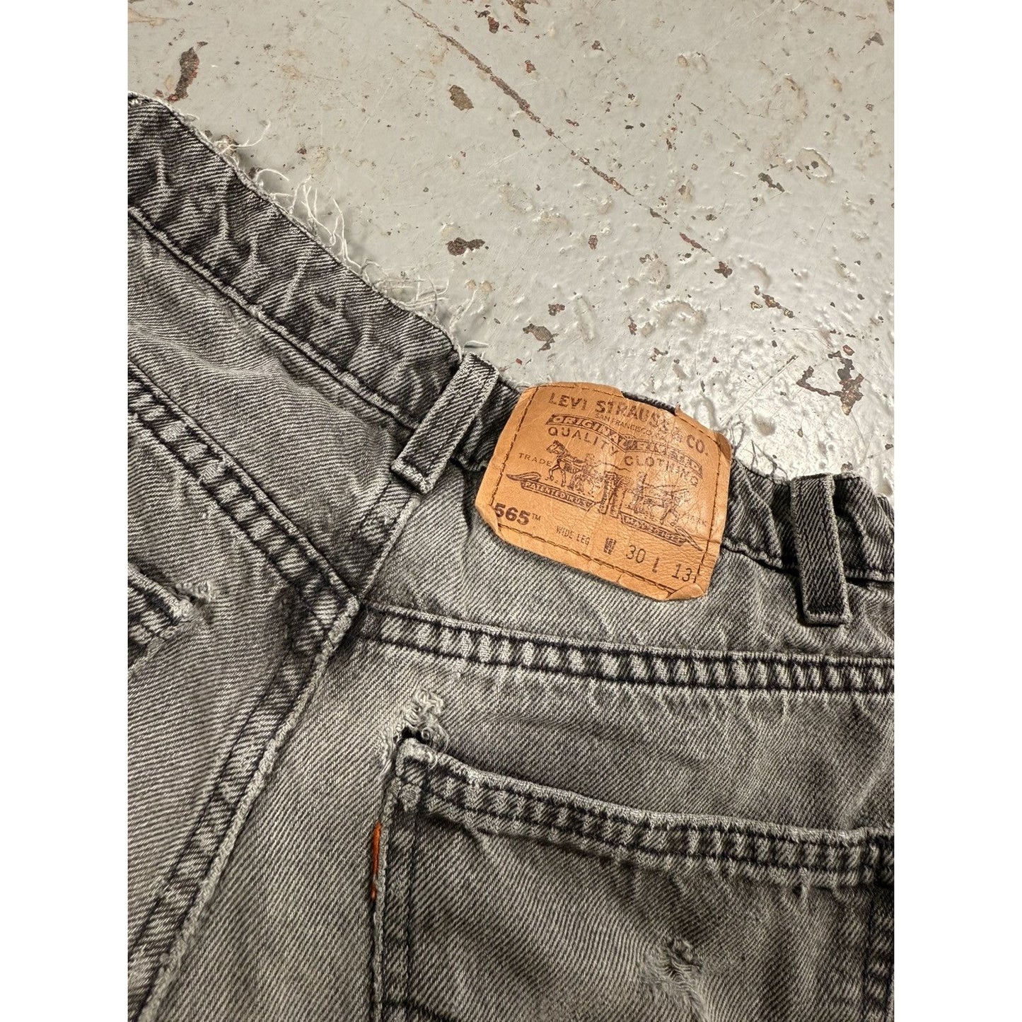 Vintage Shredded Faded Thrashed Levi Denim Jorts Jean