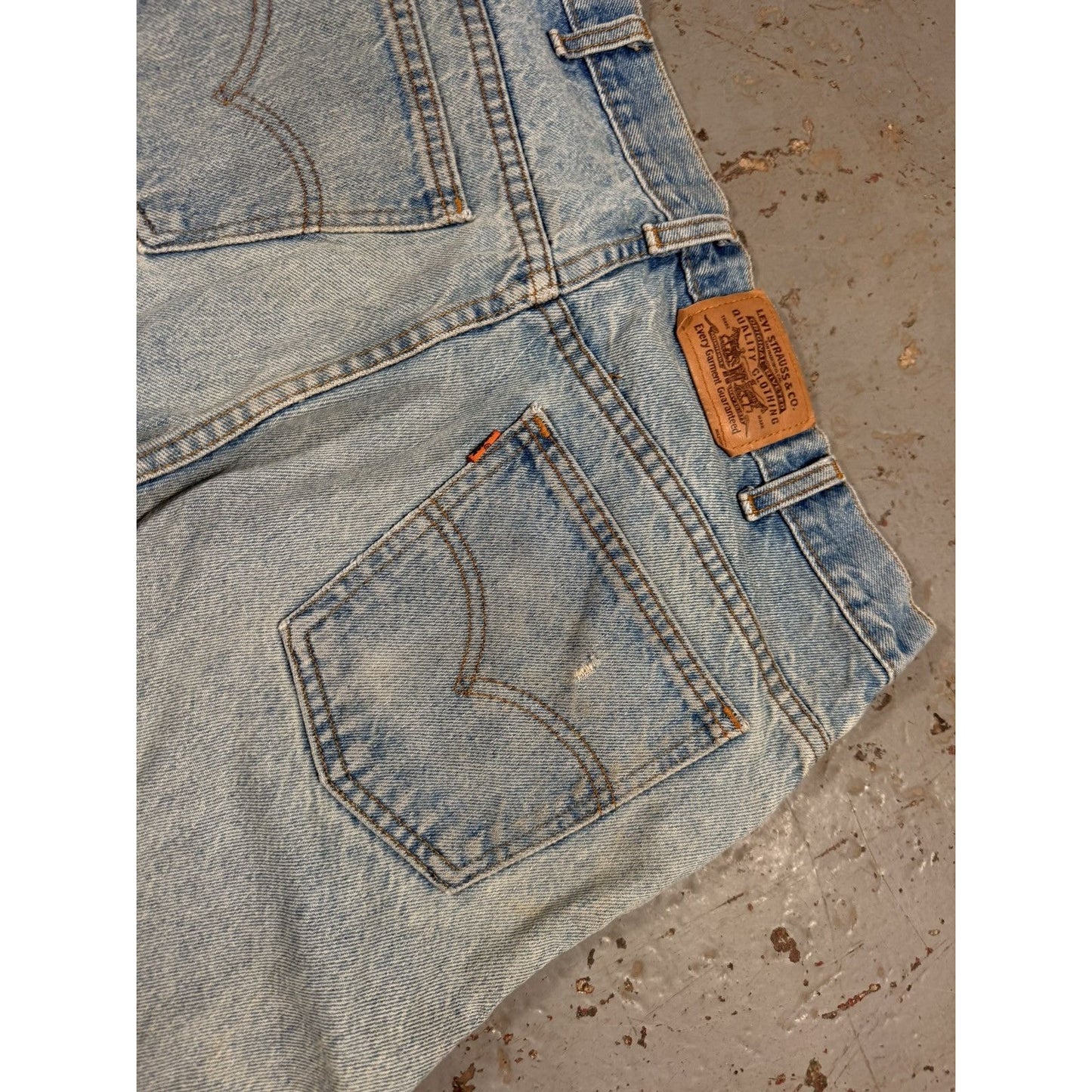 Vintage Distressed Orange Tag Levis Denim