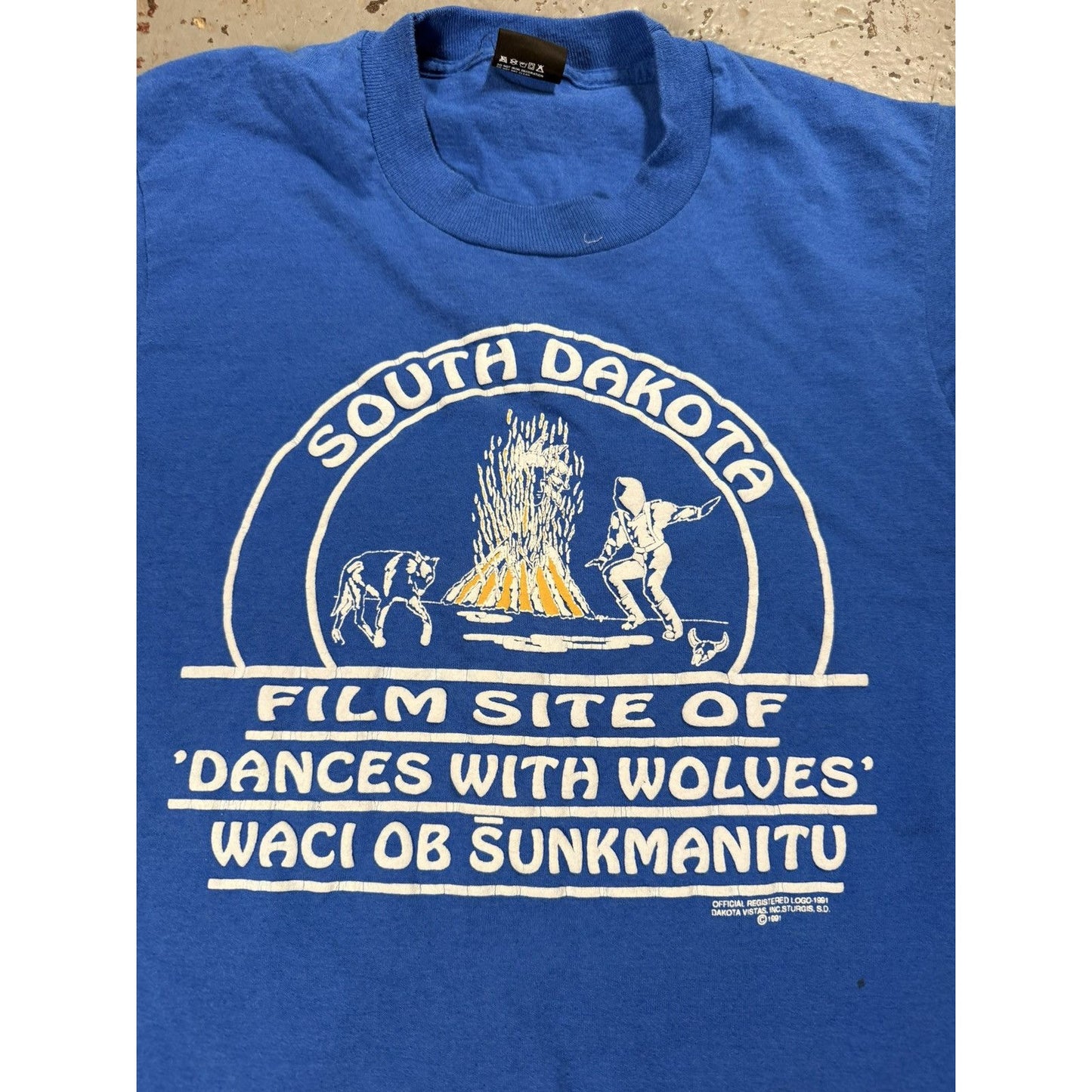 Vintage 70s Style 1991 South Dakota Single Stitch Baby Tee