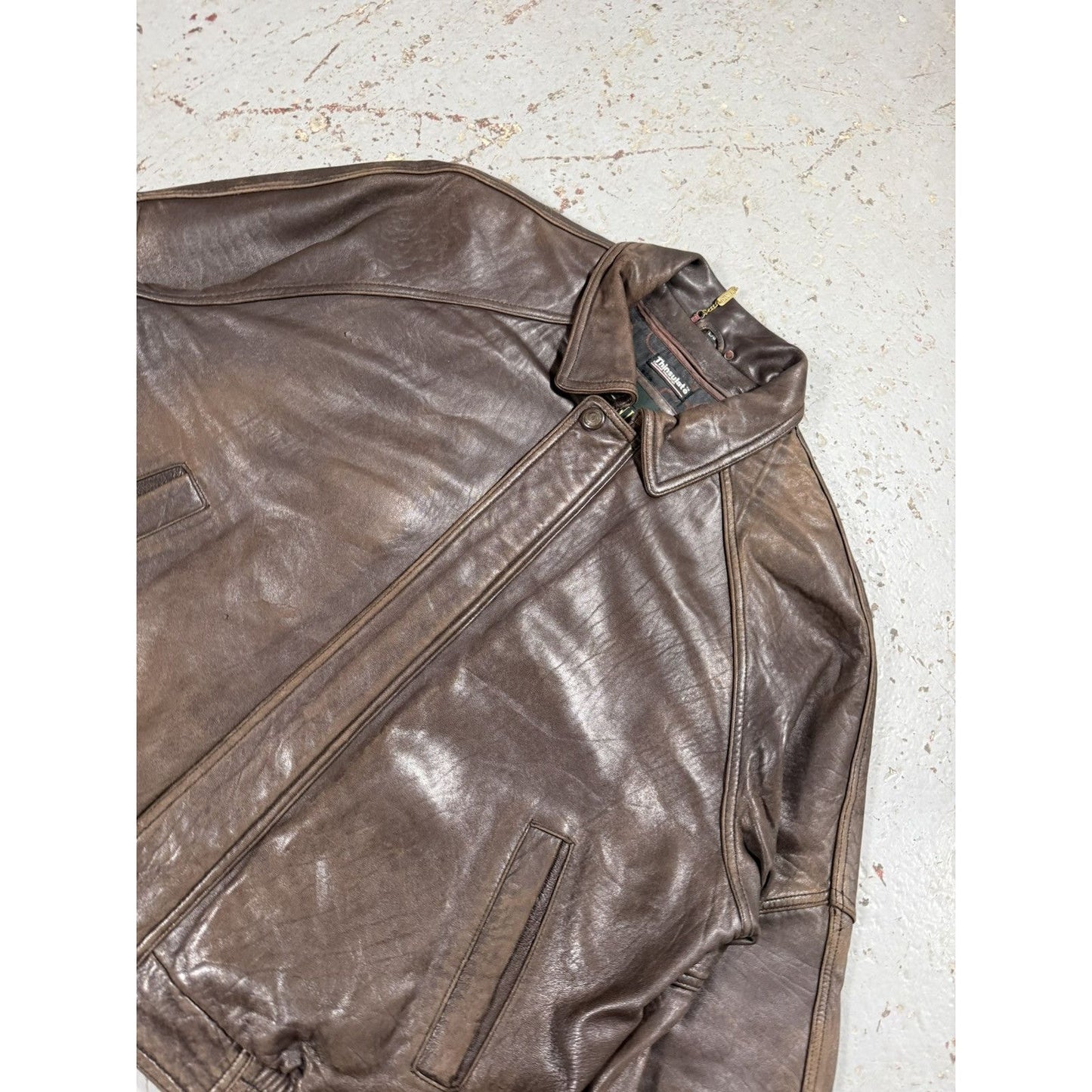 Vintage Danier Thermal Insulated Leather Mocha Brown Jacket