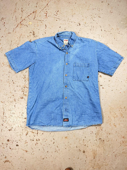 Vintage Dickies Western Button Up Denim Tee