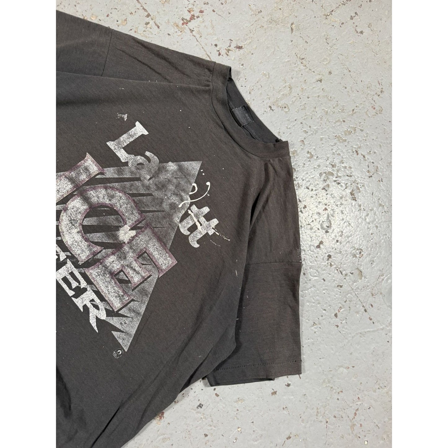 Vintage Distressed Sun Faded Labatt Ice Beer Paint Tee