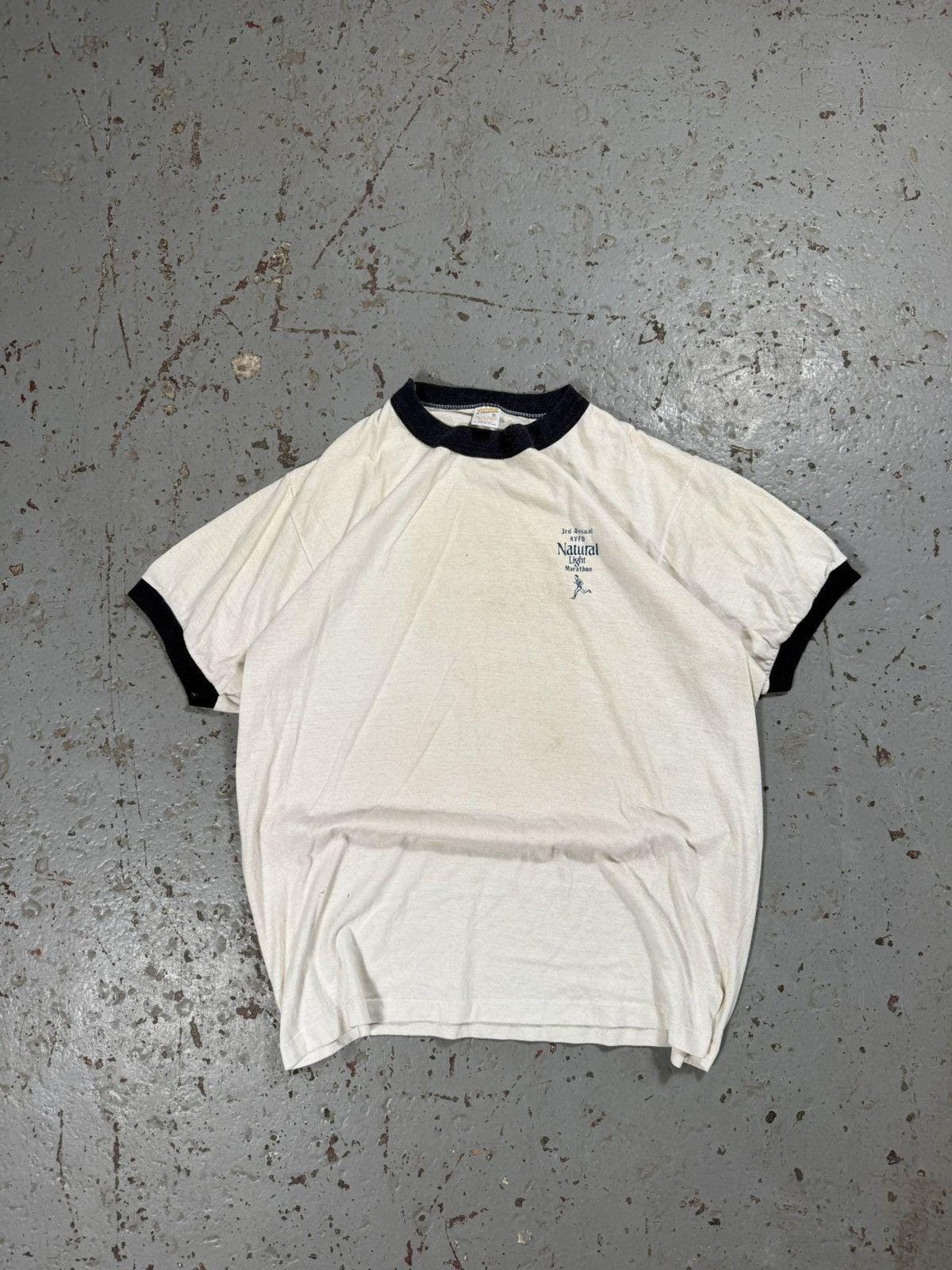 Vintage Single Stitch Natty Light Marathon Ringer Tee