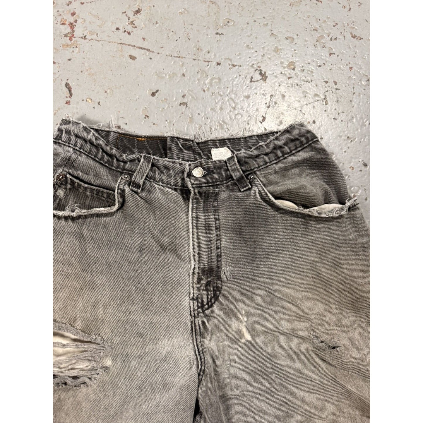 Vintage Shredded Faded Thrashed Levi Denim Jorts Jean
