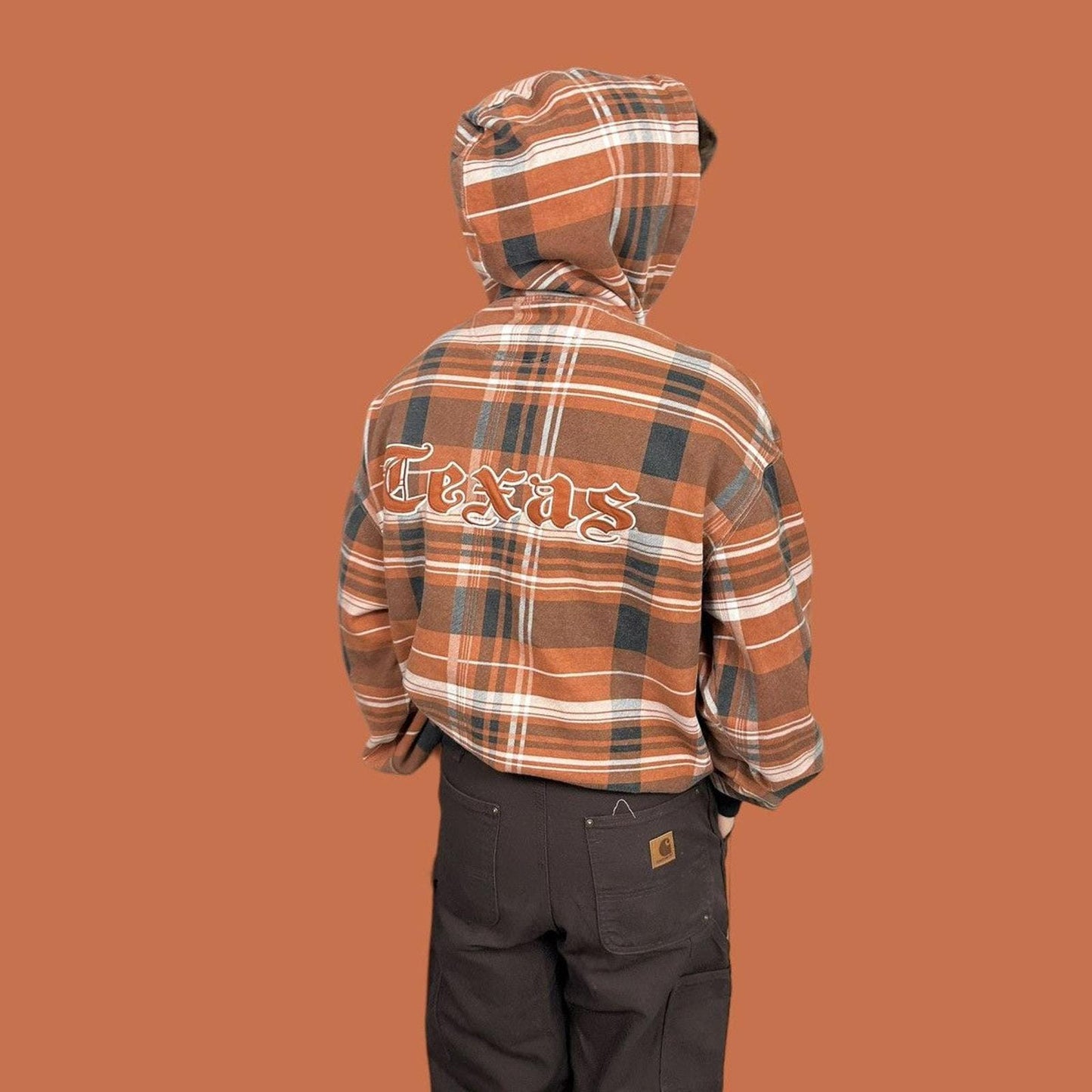 Vintage Texas State Plaid Zipup