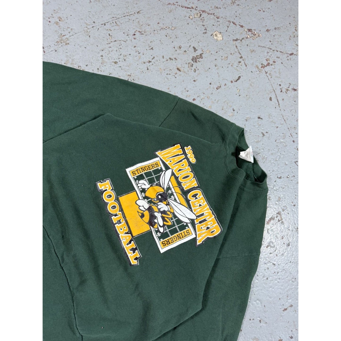 Vintage 1999 Marion Centre Stingers Footbal Crewneck Sweater