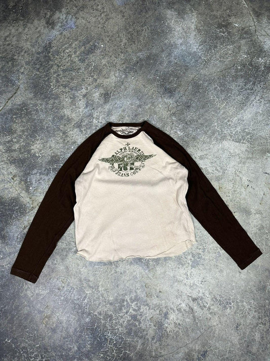 Vintage Two Tone Polo Waffle Longsleeve