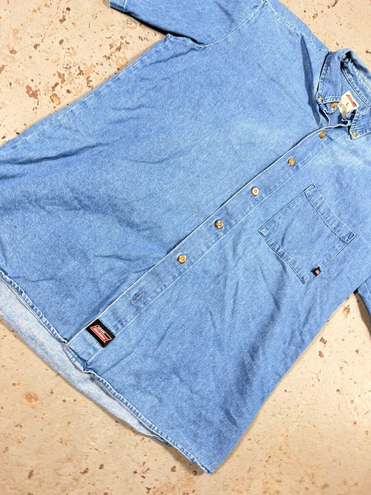 Vintage Dickies Western Button Up Denim Tee