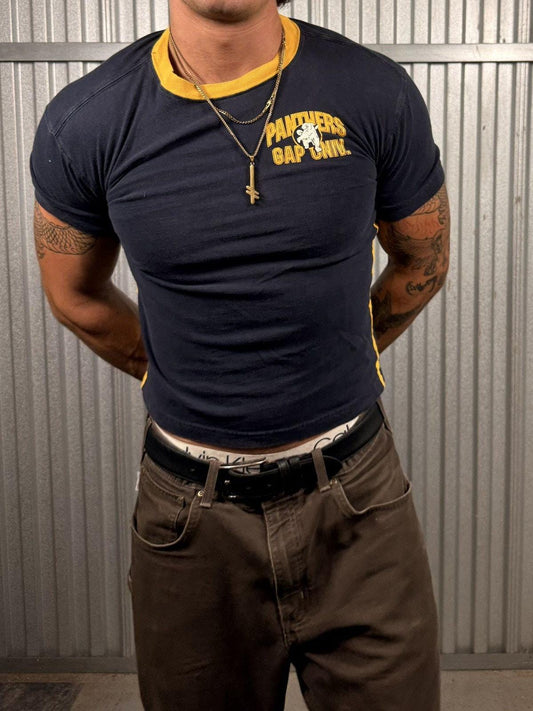 Vintage Panthers Gap Pinstripe Baby Tee / Tight / Cropped