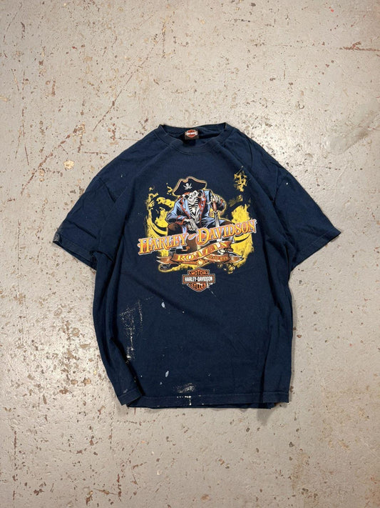 Vintage Harley Davidson Distressed Painter Pirate Tee