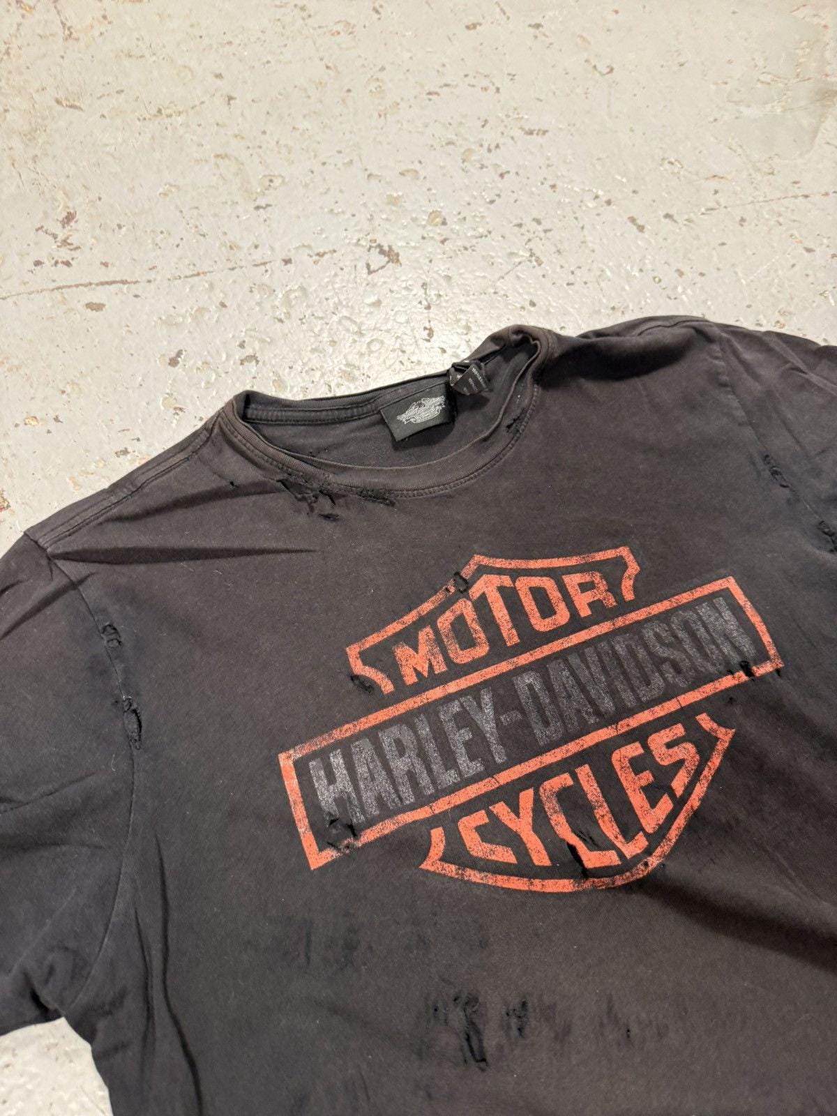 Vintage Cropped Thrashed Harley Tee