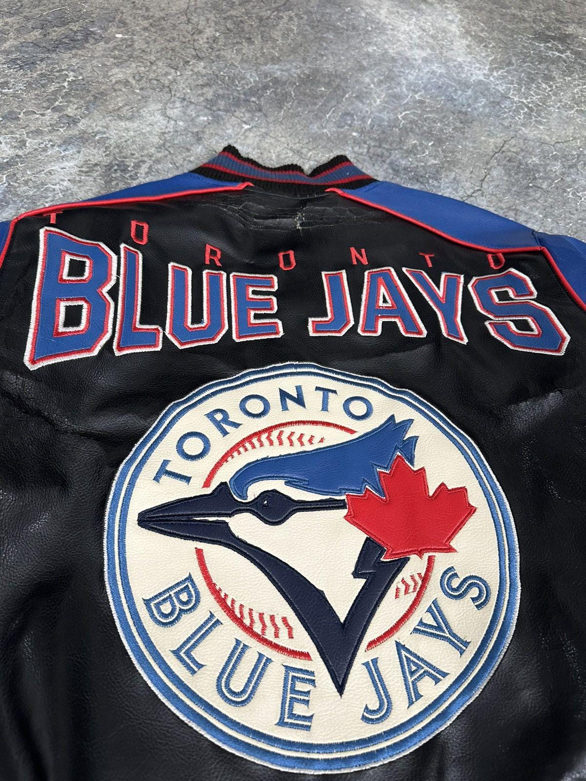Vintage Distressed Toronto Blue Jays Varsity Jacket
