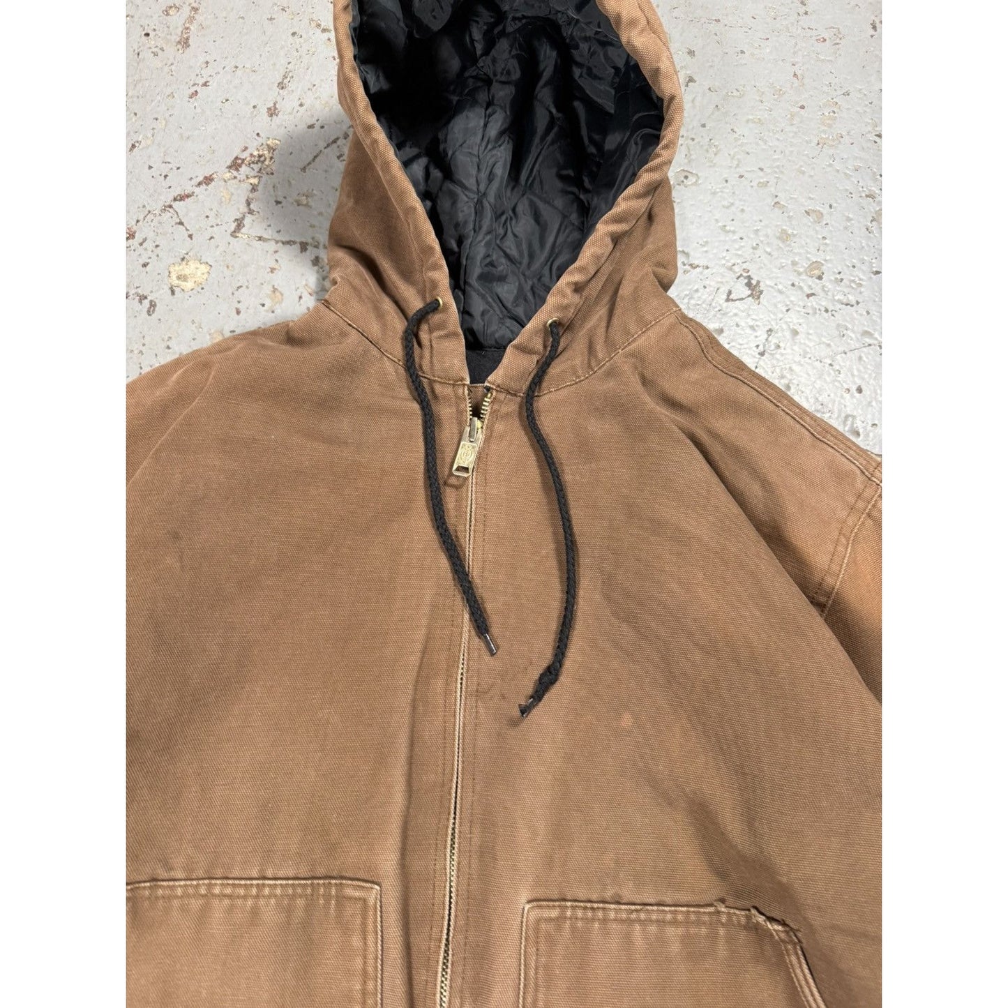 Vintage Mocha Brown Dickies Hooded Carhartt Style Jacket