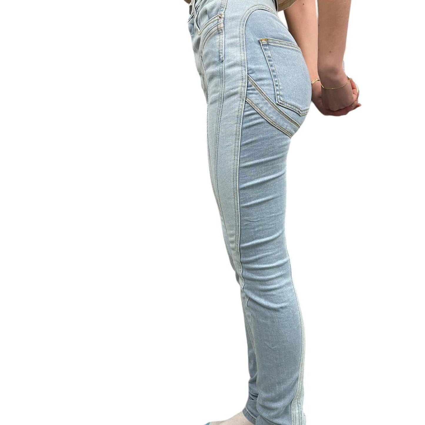 Mugler 2 Tone denim jeans