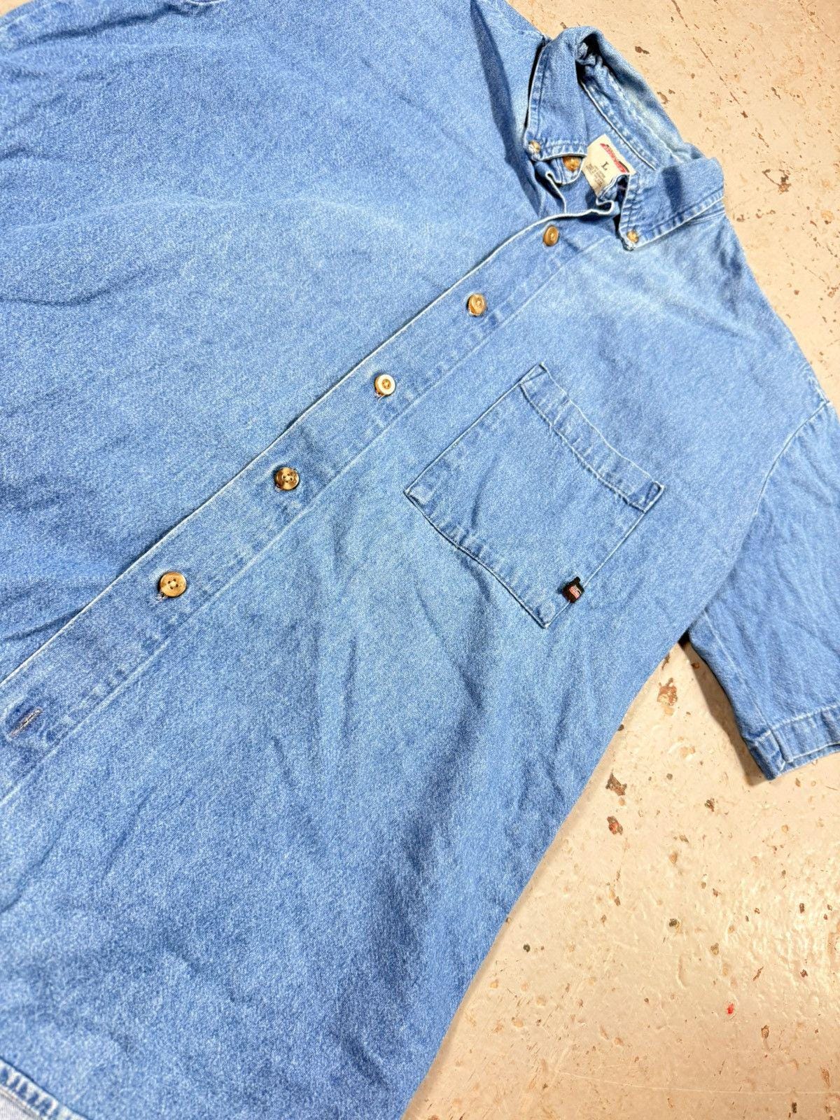 Vintage Dickies Western Button Up Denim Tee