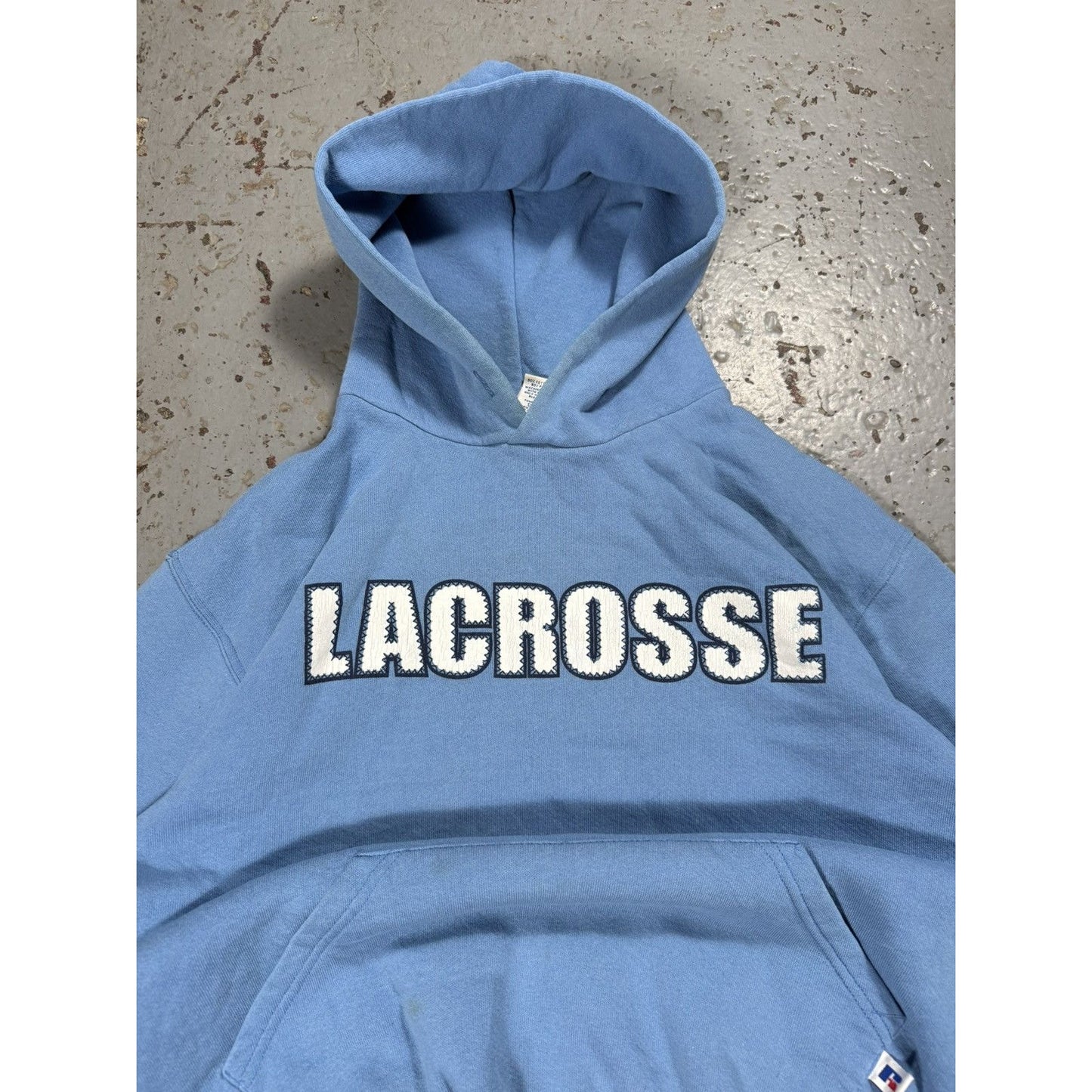 Vintage Russell Athletics Baby Blue Lacrosse Hoodie
