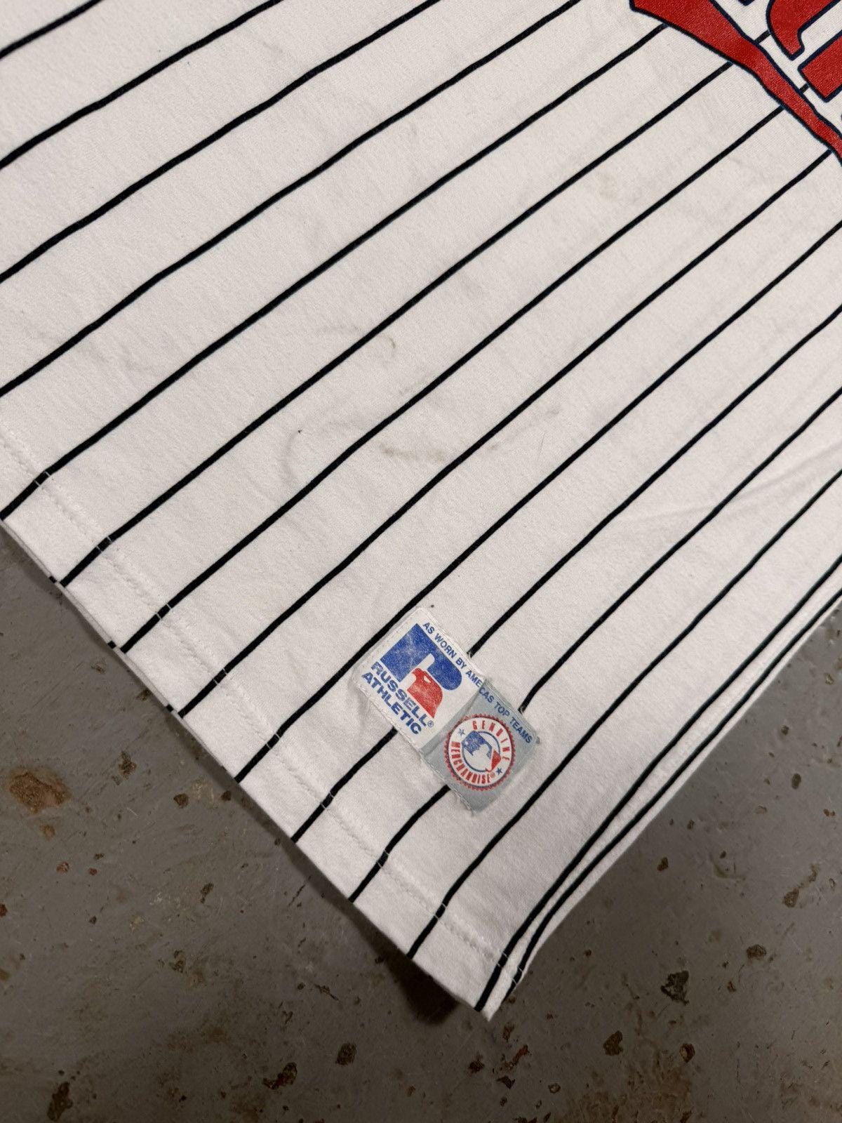 Vintage Russel’s Athletics 1997 Twins Baseball Pinstripe Tee