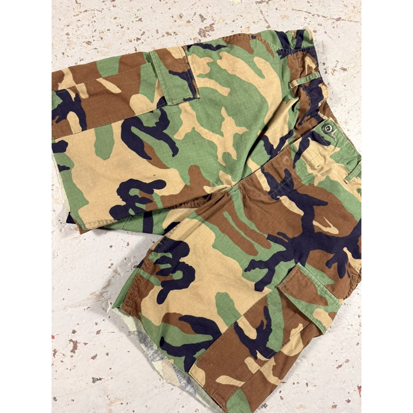 Vintage Military Camo Cargo Shorts