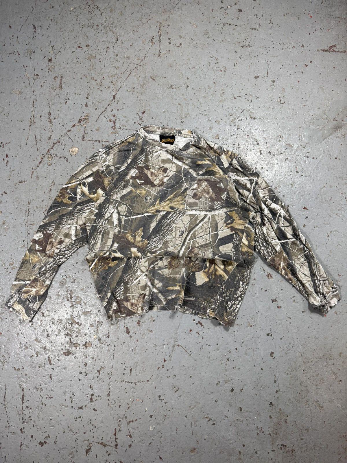 Vintage Distressed Real tree Long Sleeve Tee