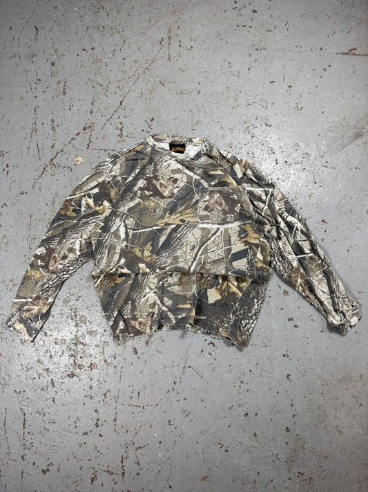 Vintage Distressed Real tree Long Sleeve Tee