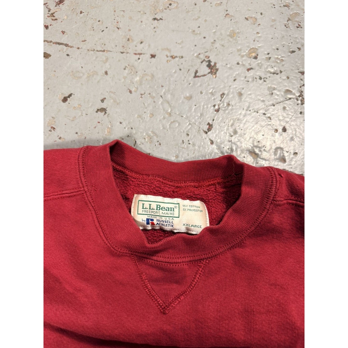 Vintage LL Bean Burgundy Blank Crewneck