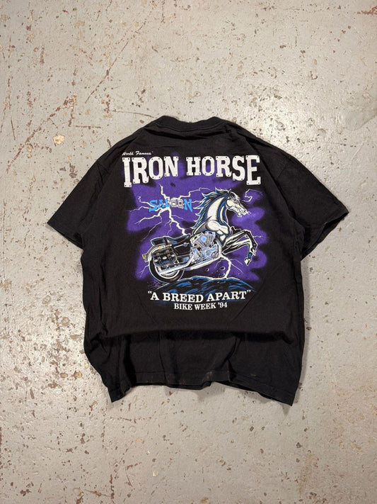 Vintage Iron Horse Biker Lightning Tee
