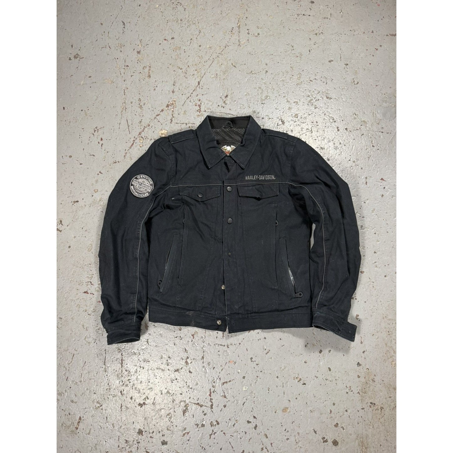 Vintage Harley Davidson Distressed Biker Jacket