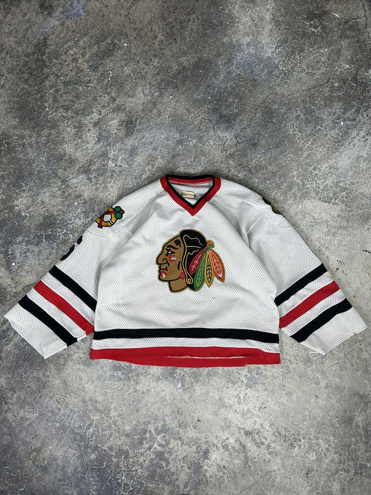 Vintage Black Hawks Thrashed Mesh Jersey