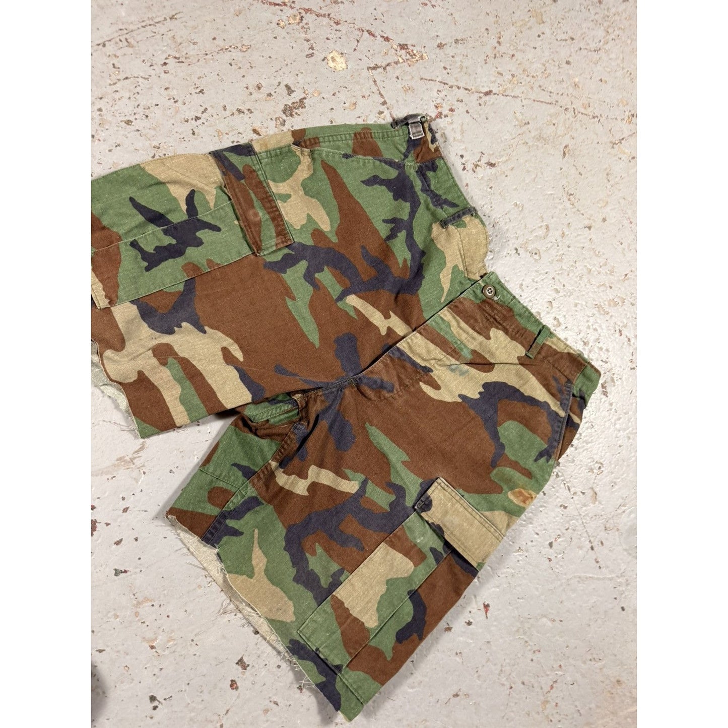 Vintage Military Camo Cargo Shorts