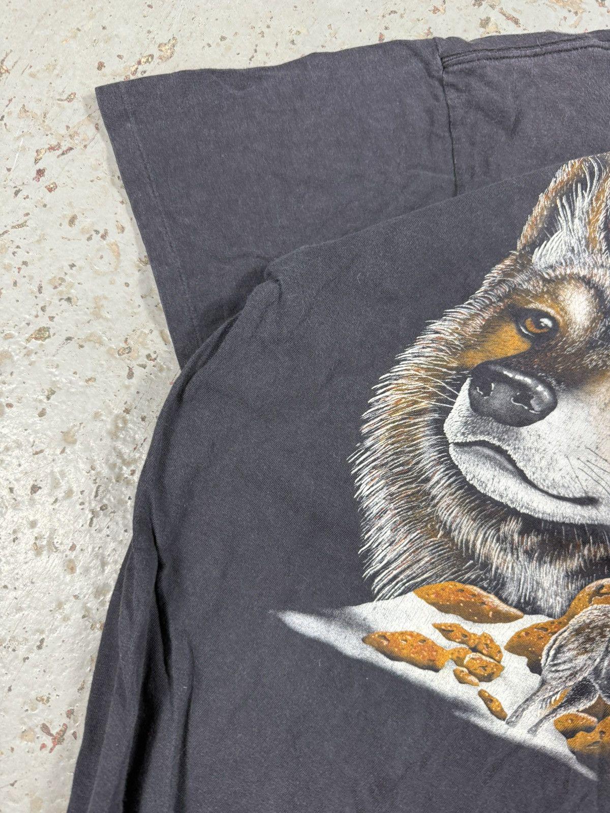 Vintage Cropped Faded Nature Wolf Tee