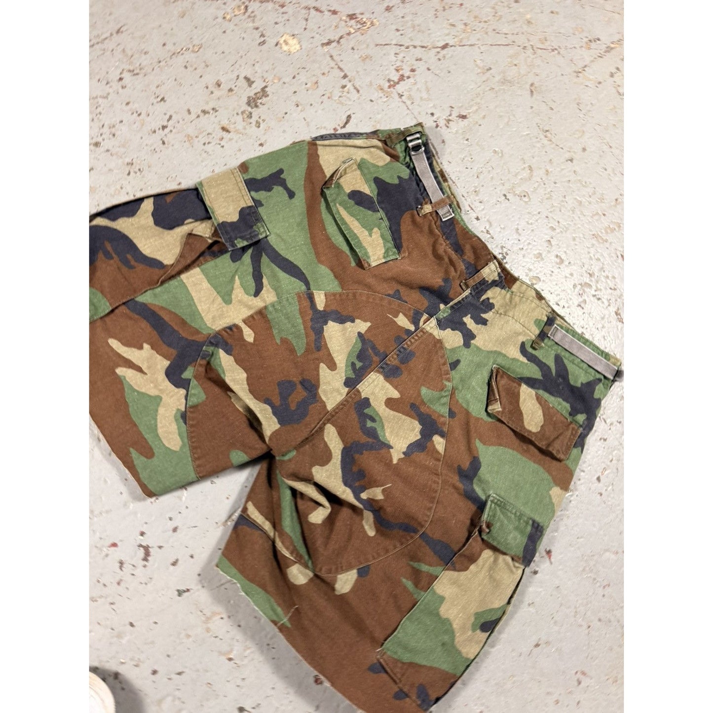 Vintage Military Camo Cargo Shorts