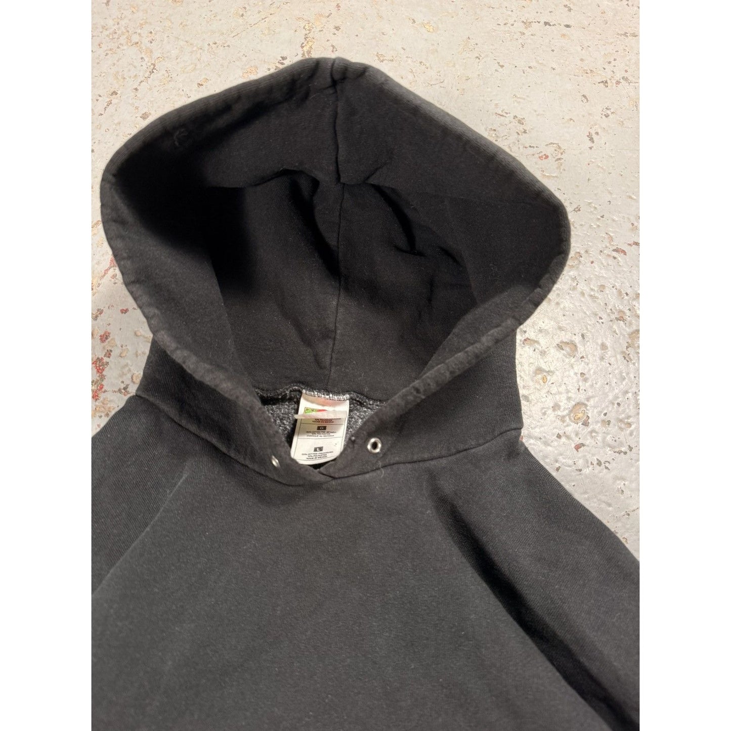 Vintage Fruit Of the Look Faded Black Blank Classic Hoodie
